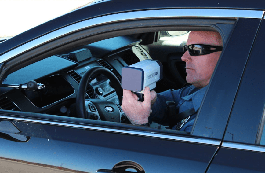 Police holding radar