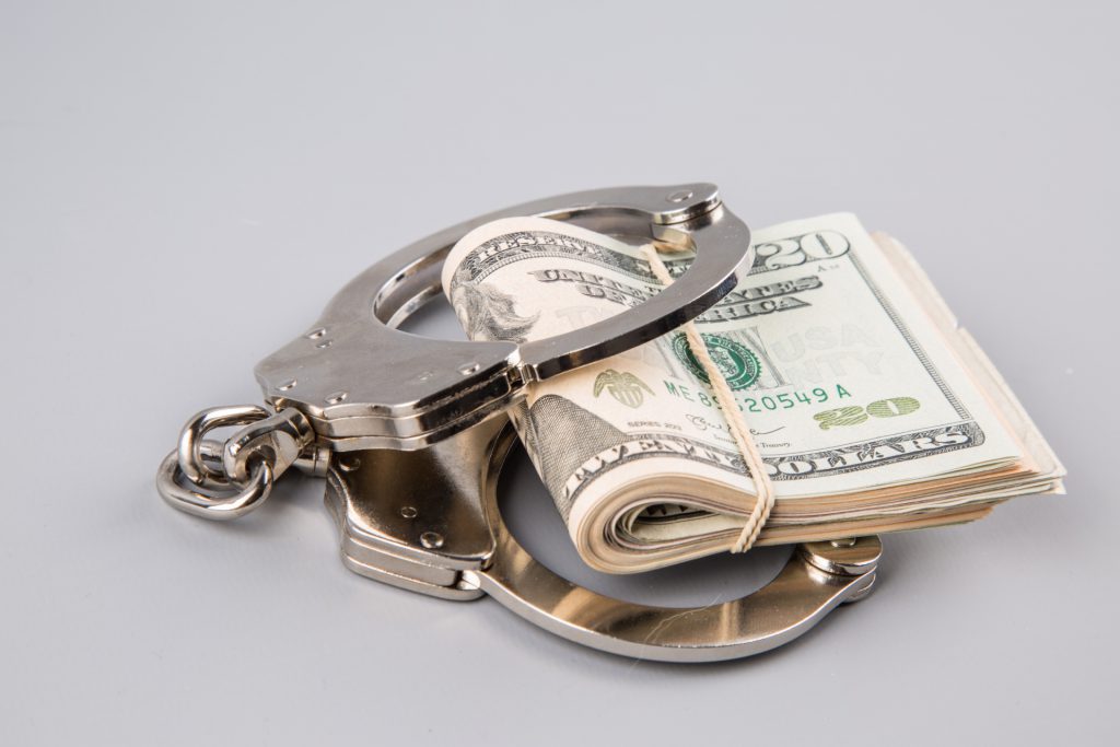 handcuffs money