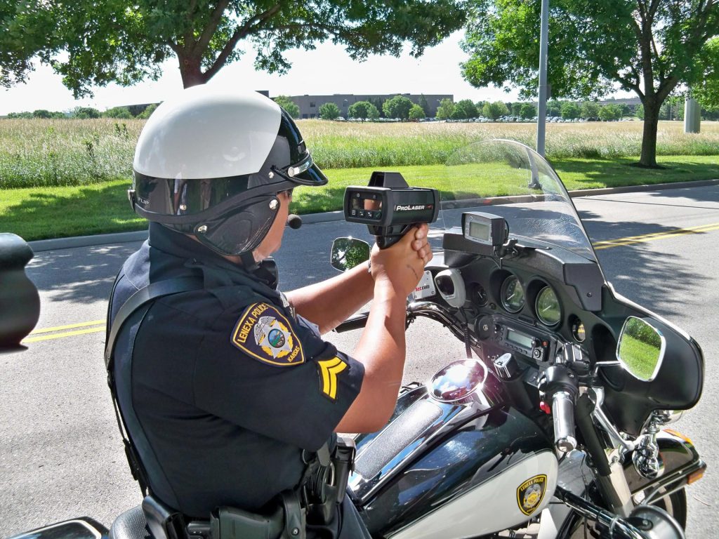 police officer with prolaser 4