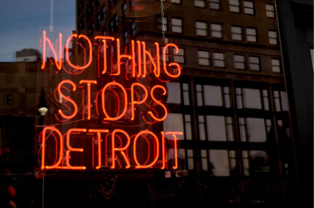 Detroit neon sign