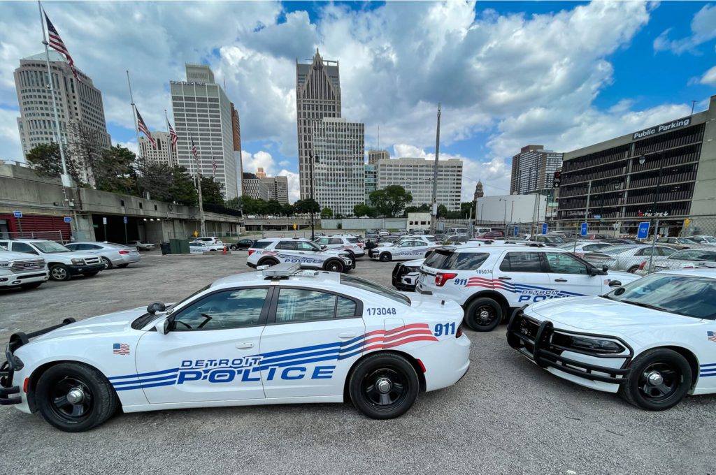 Detroit police cars